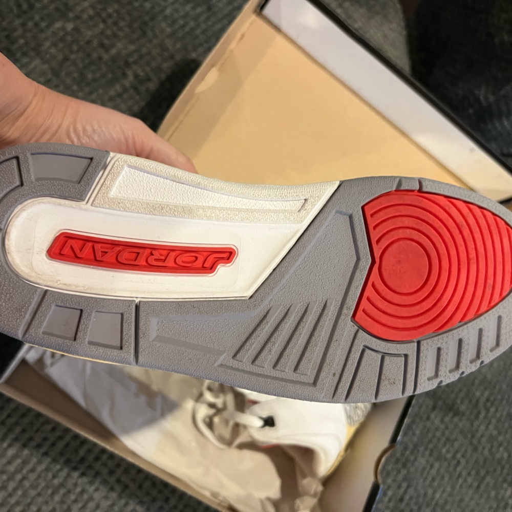 Rare Vintage 2003 - Air Jordan 3 Retro - White/Cement/Fire Red - Men’s 8 in box - Picture 6 of 8